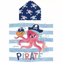 PONCHO ESTAMPADO PIRATEPOLP 60X120 CM