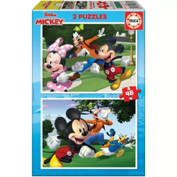 MICKEY&FRIENDS PUZZLE DOBLE 2X48