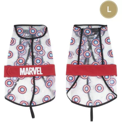 IMPERMEABLE AJUSTABLE PARA PERRO L AVENGERS CAPITAN AMERICA RED