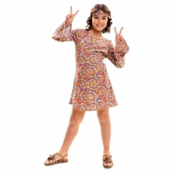 DISFRAZ INFANTIL PSYCHEDELIC HIPPIE TALLA 7-9 AÑOS