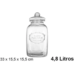 BOTE CRISTAL HERMETICO GALLETAS 4,8 L