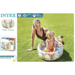 PISCINA HINCHABLE BEBE 3 AROS 61X22CM