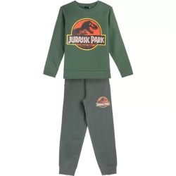 CHANDAL COTTON BRUSHED 2 PIEZAS JURASSIC PARK DARK GREEN