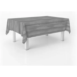 MANTEL HULE WOOD GRIS 140X140 CM