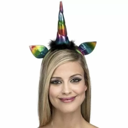 DIADEMA UNICORNIO ARCO IRIS TALLA ÚNICA