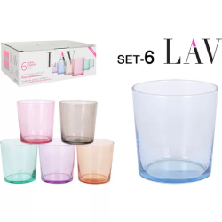 SET 6 VASOS PINTA 345CC COLORES PASTEL