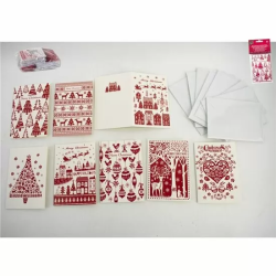 SET 8 TARJETAS NAVIDAD 9X13CM