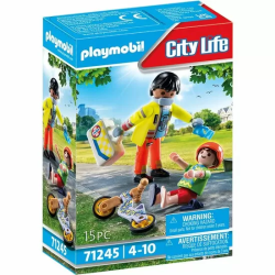 PARAMEDICO CON PACIENTE PLAYMOBIL