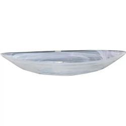 BOWL OVAL ALABASTRO ACAPULCO BLANCO 32X12X5CM