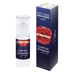 ATTRACTION ACEITE DE MASAJE FRESAS CON CHAMPAGNE 50 ML