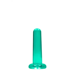 REALROCK - NON REALISTIC DILDO WITH SUCTION CUP - 5,3/ 13,5 CM - TURQUESA