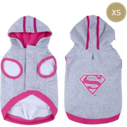 SUDADERA PARA PERRO XS COTTON BRUSHED SUPERMAN GREY