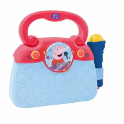 BOLSO PEPA PIG CON MICRO, LUCES, RITMOS Y CONEX. MP3 18.30X17.50X6.50 CM