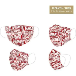 MASCARILLA HIGIÉNICA REUTILIZABLE HOMOLOGADA MARVEL ROJA