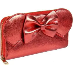 CARTERA TARJETERO POLIPIEL MINNIE - ROJO