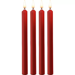 TEASING WAX VELAS LARGAS - PARAFINA - 4-PACK - ROJO