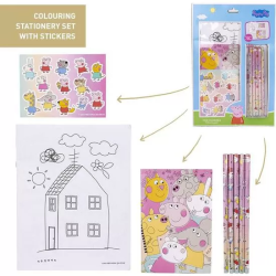 SET DE PAPELERÍA COLOREABLE PEPPA PIG PINK