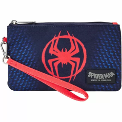 CARTERA NYLON TRAJE MILES MORALES SPIDER-VERSE MARVEL LOUNGEFLY