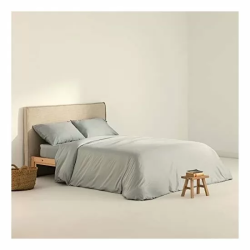 FUNDA NÓRDICA SATÉN 300 HILOS ULTIMATE GREY PARA CAMA DE 80 (140X200 CM.)