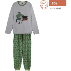 PIJAMA LARGO SINGLE JERSEY BOBA FETT DARK GREEN