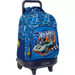 MOCHILA GDE. C/RUEDAS COMPACT EXTRAIBLE HOT WHEELS 