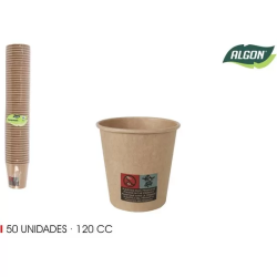 SET-50 VASO CARTON KRAFT 120CC ALGON