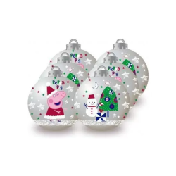 BOLAS NAVIDAD 8CM PACK 6 PEPPA PIG 