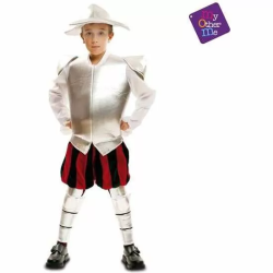 DISFRAZ QUIJOTE 5-6 AÑOS (SOMBRERO, CORAZA, CAMISA, PANTALÓN, RODILLERAS Y ESPINILLERAS)