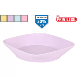 PLATO POSTRE PLÁSTICO 18CM YONCA - COLORES SURTIDOS