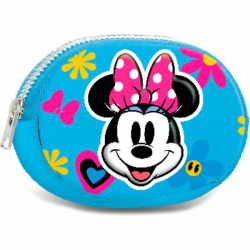 MONEDERO PILL FLORAL BLUE MINNIE DISNEY