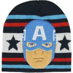 GORRO CON APLICACIONES AVENGERS CAPITAN AMERICA - AZUL