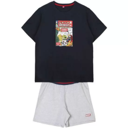 PIJAMA CORTO SINGLE JERSEY PUNTO MARVEL DARK BLUE