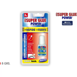 SUPER GLUE POWER BOTELLA PINCEL 8GR