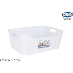 CESTA MULTIUSOS 33X24X14.5CM WHITE DEM