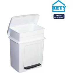 CUBO CON PEDAL 8L C/CUBETA INTERIOR KETY