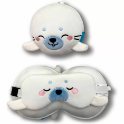 ALMOHADA VIAJE ANTIFAZ KAI LA FOCA ADORAMALS RELAXEAZZZ