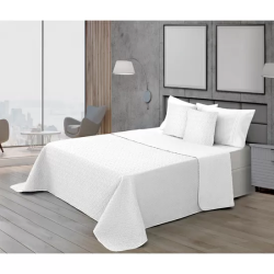 BOUTI MICROSATÉN 100 GR MODELO BLANCO PARA CAMA DE 90 (190X270CM.)