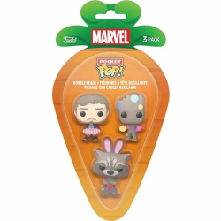 BLISTER 3 FIGURAS CARROT POCKET POP MARVEL GUARDIANES DE LA GALAXIA