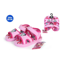 ZAPATILLAS VERANO CON VELCRO MINNIE ROSA TALLA 29