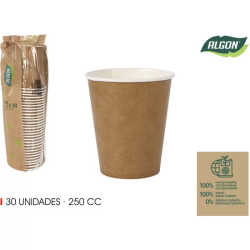 SET-30 VASO CARTON KRAFT 250CC ALGON