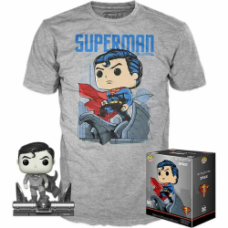 SET FIGURA POP & TEE DC COMICS JIM LEE SUPERMAN EXCLUSIVE