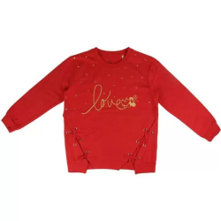 SUDADERA COTTON BRUSHED MINNIE - ROJO