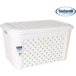 CESTA ROPA C/TAPA 48,3L ARIANNA BLANCO