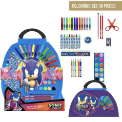 SET PAPELERÍA COLOREABLE 50 PIEZAS SONIC PRIME