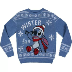 JERSEY PUNTO NAVIDEÑO STITCH BLUE