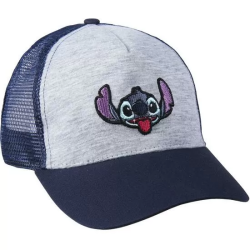 GORRA VISERA CURVA BORDADO STITCH GRAY