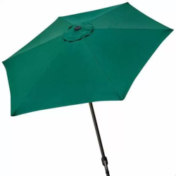 PARASOL 300 CM CON CHIMENEA Y MÁSTIL DE ALUMINIO 3,8 CM COLOR VERDE