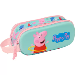 PORTATODO DOBLE 3D PEPPA PIG