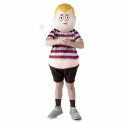 DISFRAZ PUGSLEY ADDAMS 10-12 AÑOS (PANTALÓN, CAMISETA CON BARRIGA Y MÁSCARA)