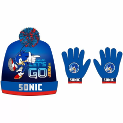 SET GORRO Y GUANTES SONIC THE HEDGEHOG